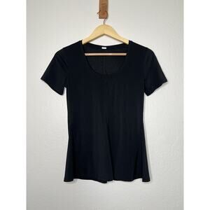 Lululemon Lightweight Flowy Hem Short Sleeve Shirt in Black Size 4